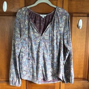 Lucky Brand - long sleeve floral top